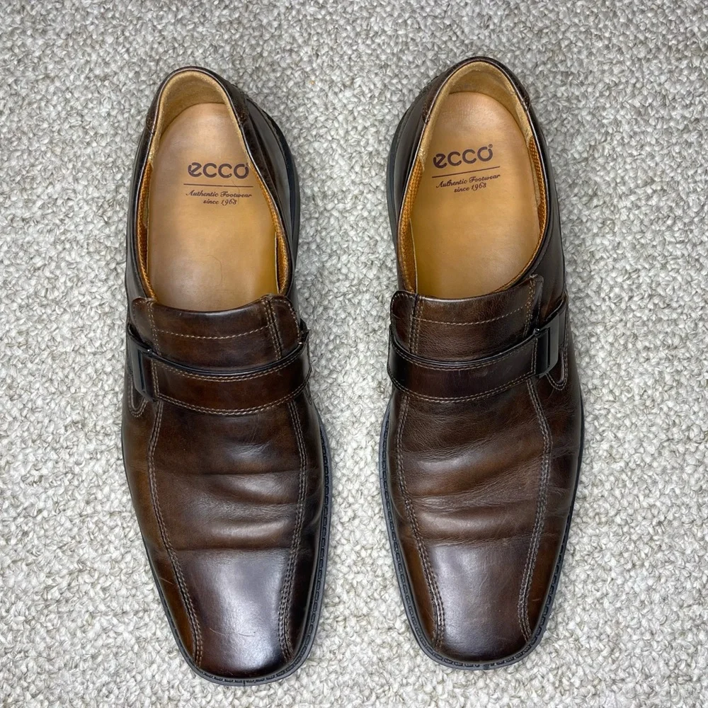 Ecco leather slip on loafers